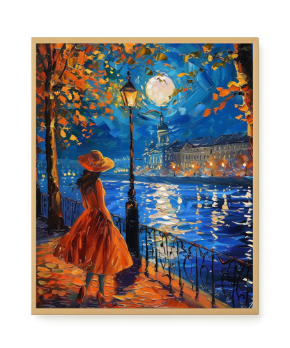 Moonlight Walk Canvas Wall Art
