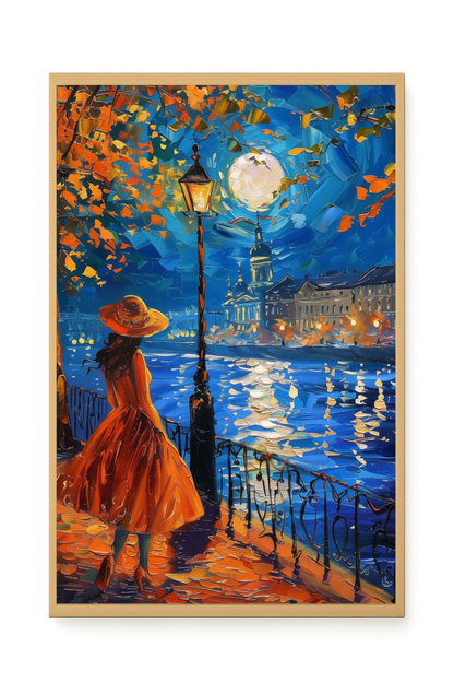 Moonlight Walk Canvas Wall Art