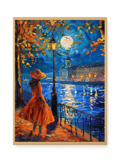Moonlight Walk Canvas Wall Art