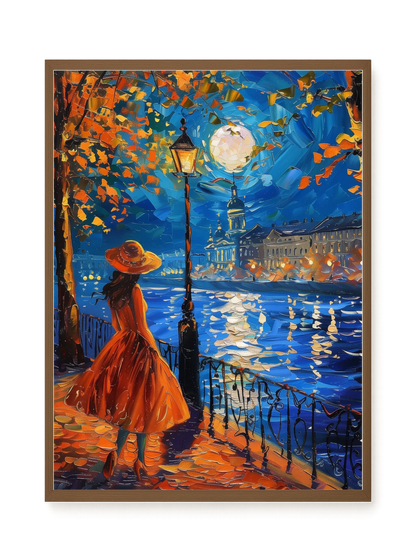 Moonlight Walk Canvas Wall Art