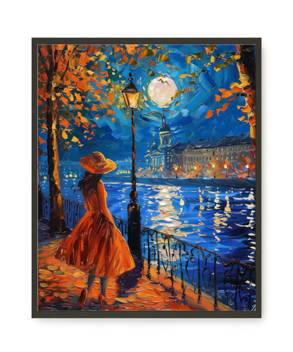 Moonlight Walk Canvas Wall Art