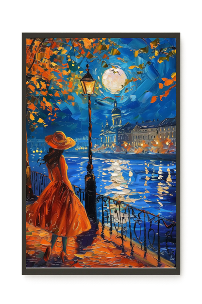 Moonlight Walk Canvas Wall Art