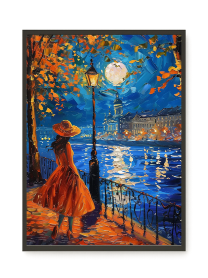 Moonlight Walk Canvas Wall Art