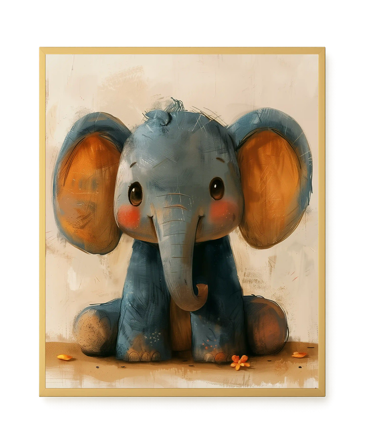 Cute Elephant Canvas Wall Art