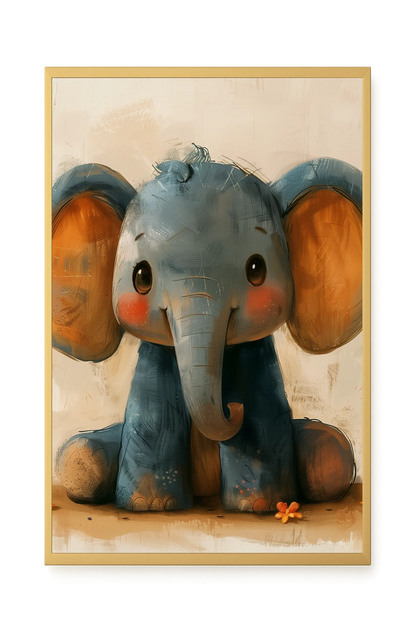 Cute Elephant Canvas Wall Art