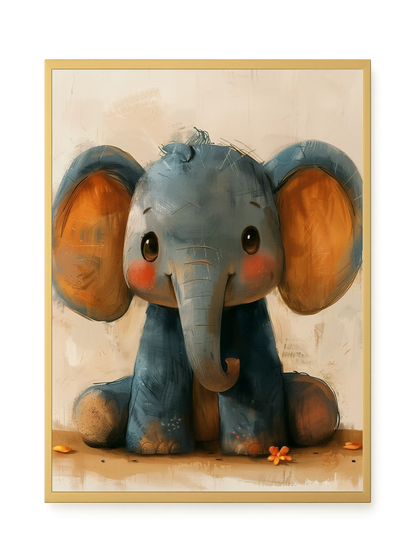 Cute Elephant Canvas Wall Art