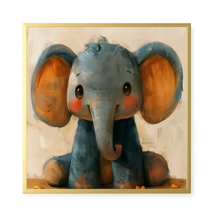 Cute Elephant Canvas Wall Art