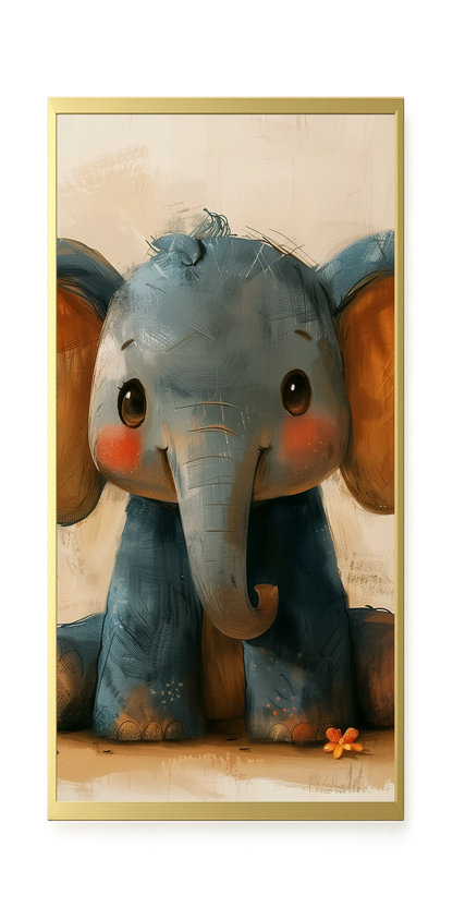 Cute Elephant Canvas Wall Art