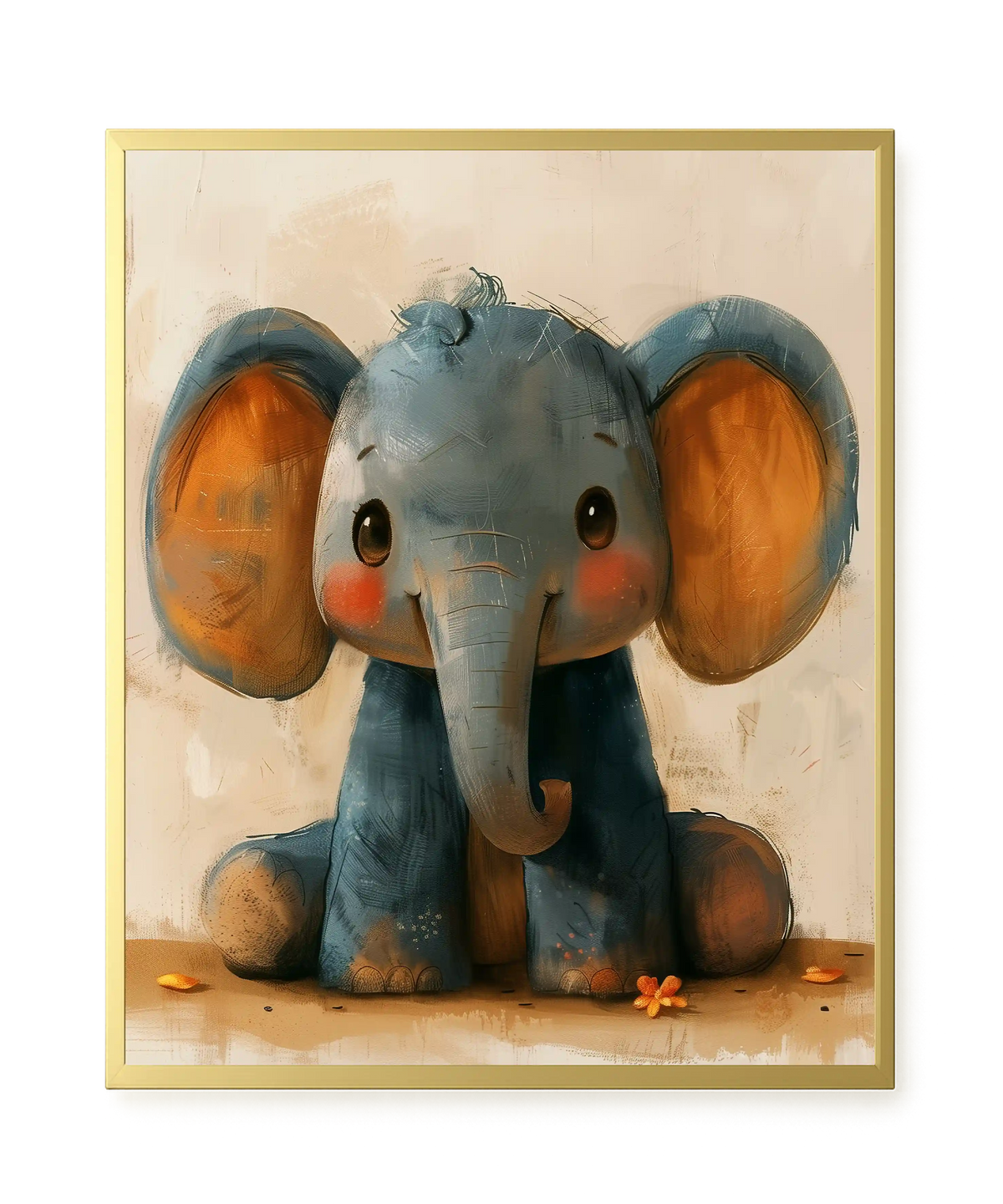 Cute Elephant Canvas Wall Art