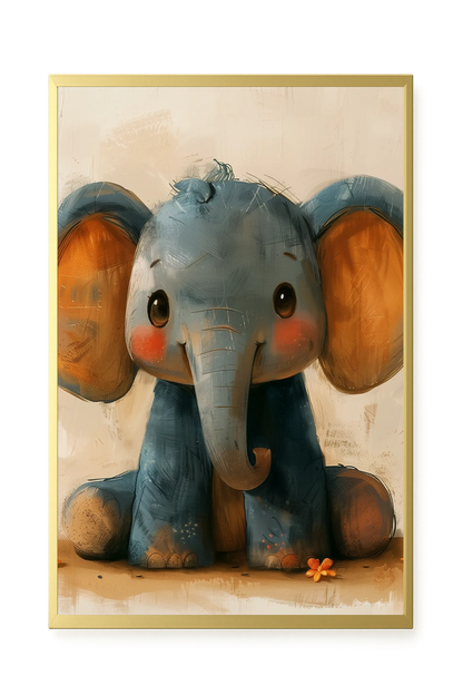 Cute Elephant Canvas Wall Art