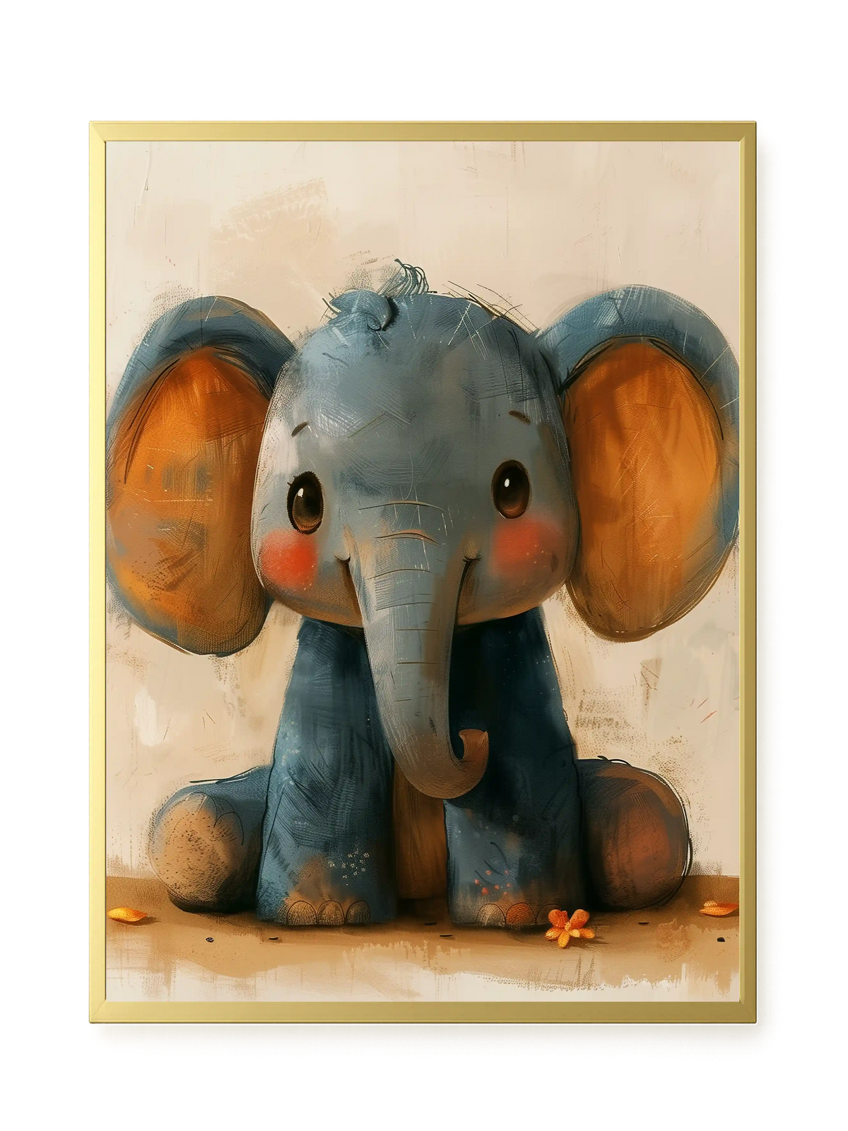 Cute Elephant Canvas Wall Art