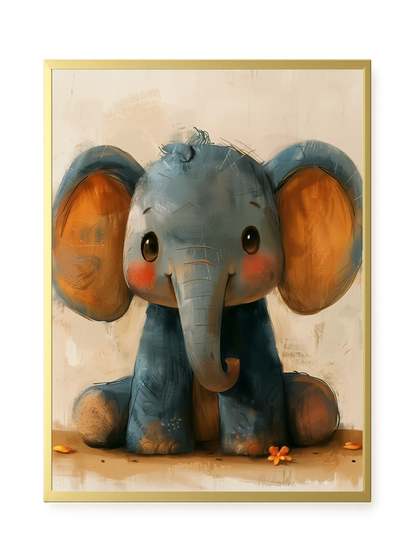 Cute Elephant Canvas Wall Art