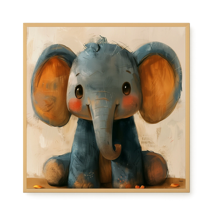 Cute Elephant Canvas Wall Art