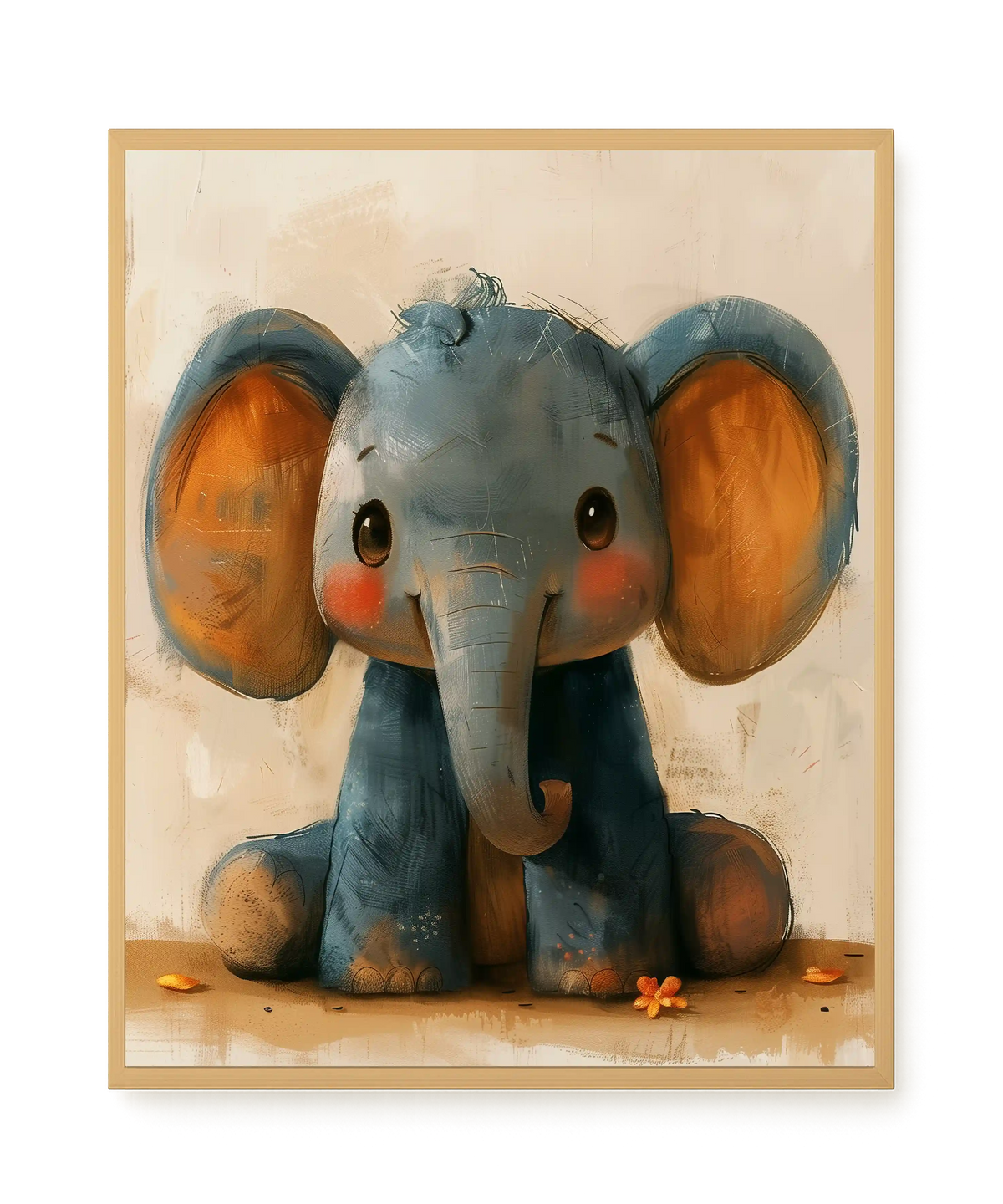 Cute Elephant Canvas Wall Art