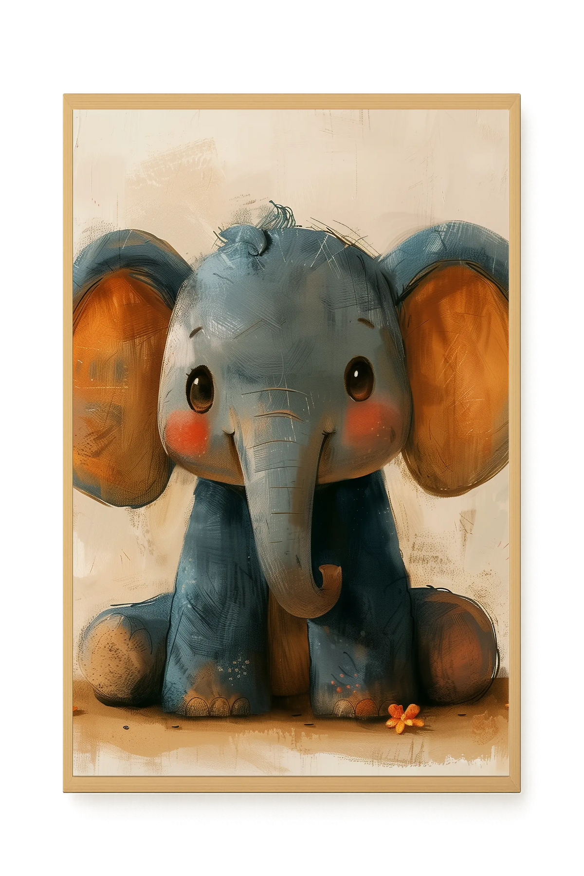 Cute Elephant Canvas Wall Art