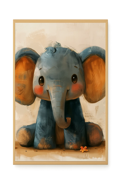 Cute Elephant Canvas Wall Art