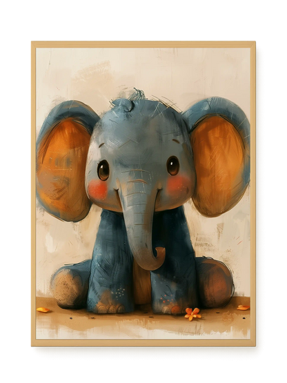 Cute Elephant Canvas Wall Art