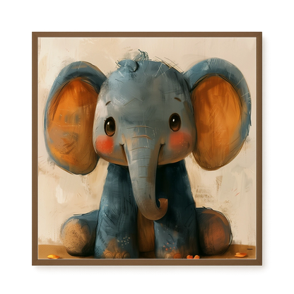 Cute Elephant Canvas Wall Art