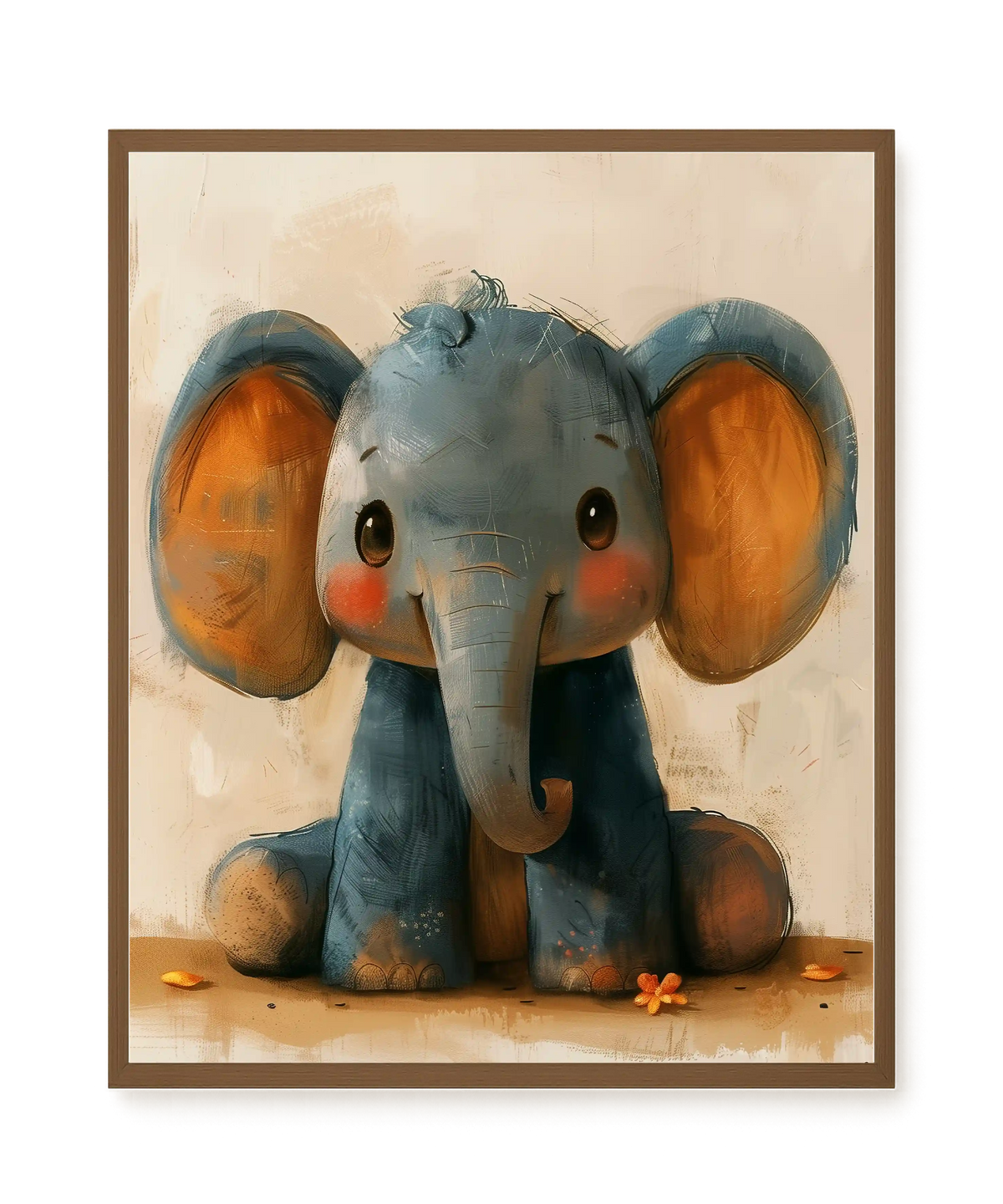 Cute Elephant Canvas Wall Art