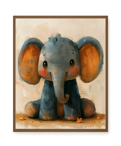 Cute Elephant Canvas Wall Art