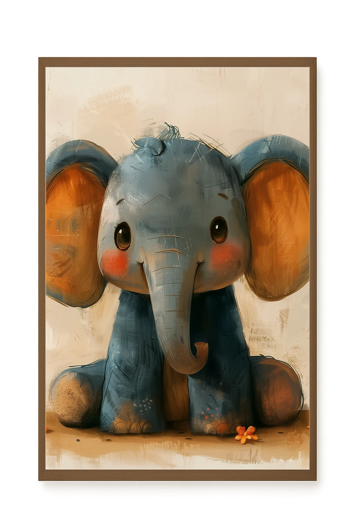 Cute Elephant Canvas Wall Art