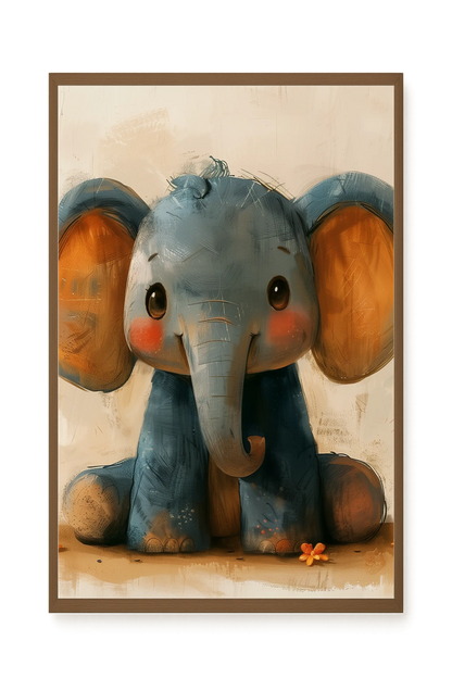 Cute Elephant Canvas Wall Art