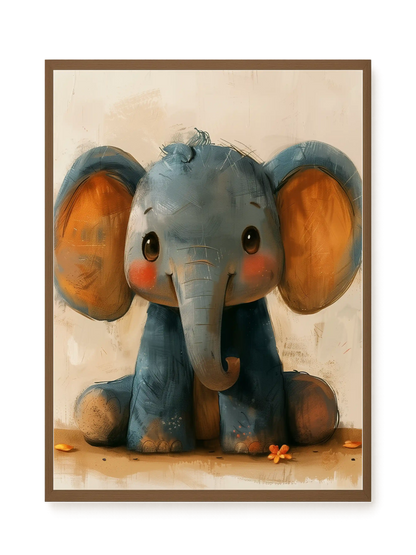 Cute Elephant Canvas Wall Art