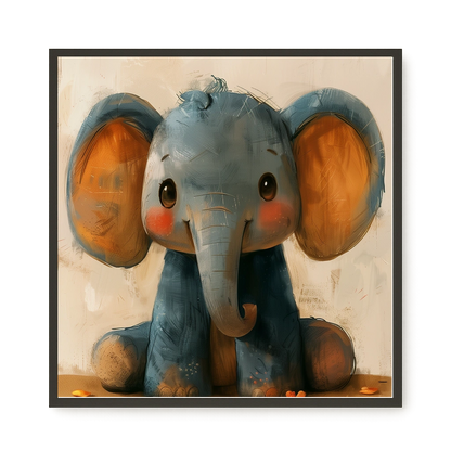 Cute Elephant Canvas Wall Art