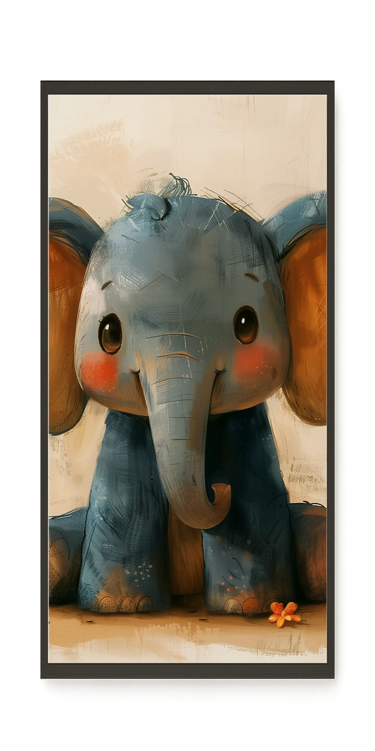 Cute Elephant Canvas Wall Art