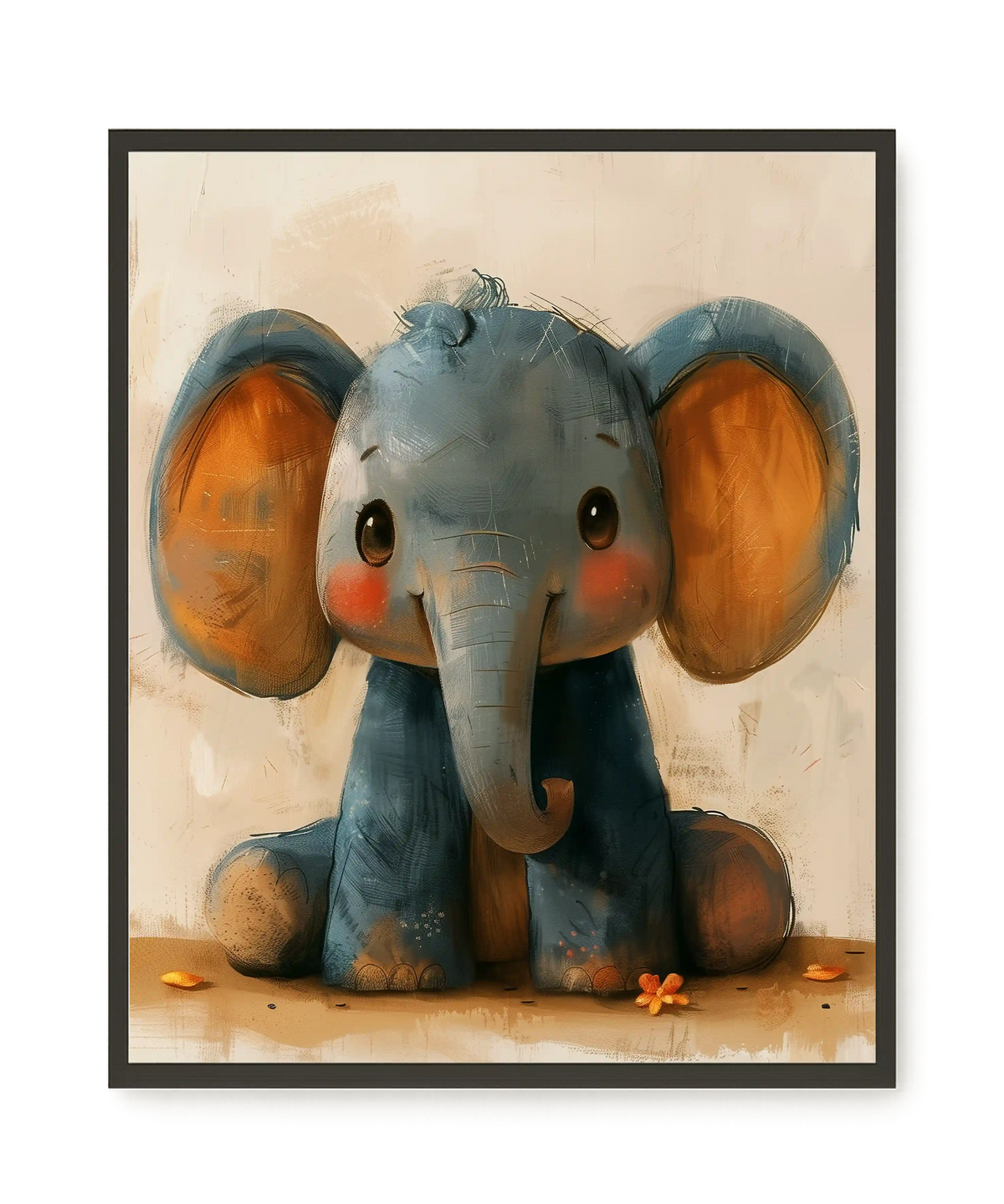 Cute Elephant Canvas Wall Art