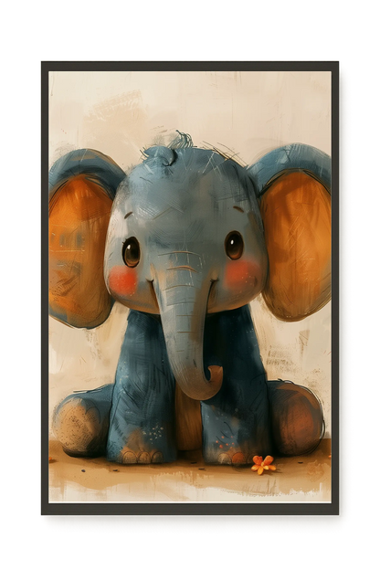 Cute Elephant Canvas Wall Art