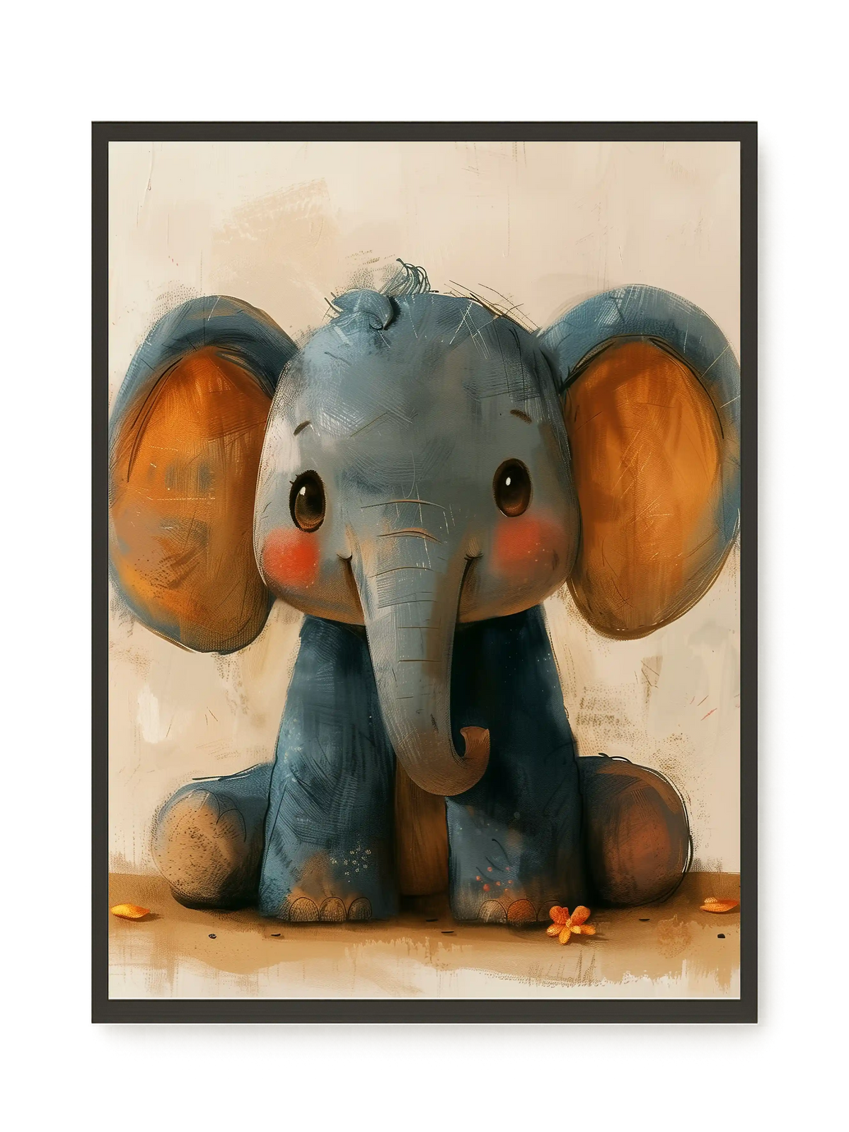 Cute Elephant Canvas Wall Art