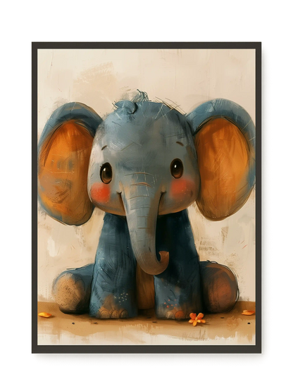 Cute Elephant Canvas Wall Art