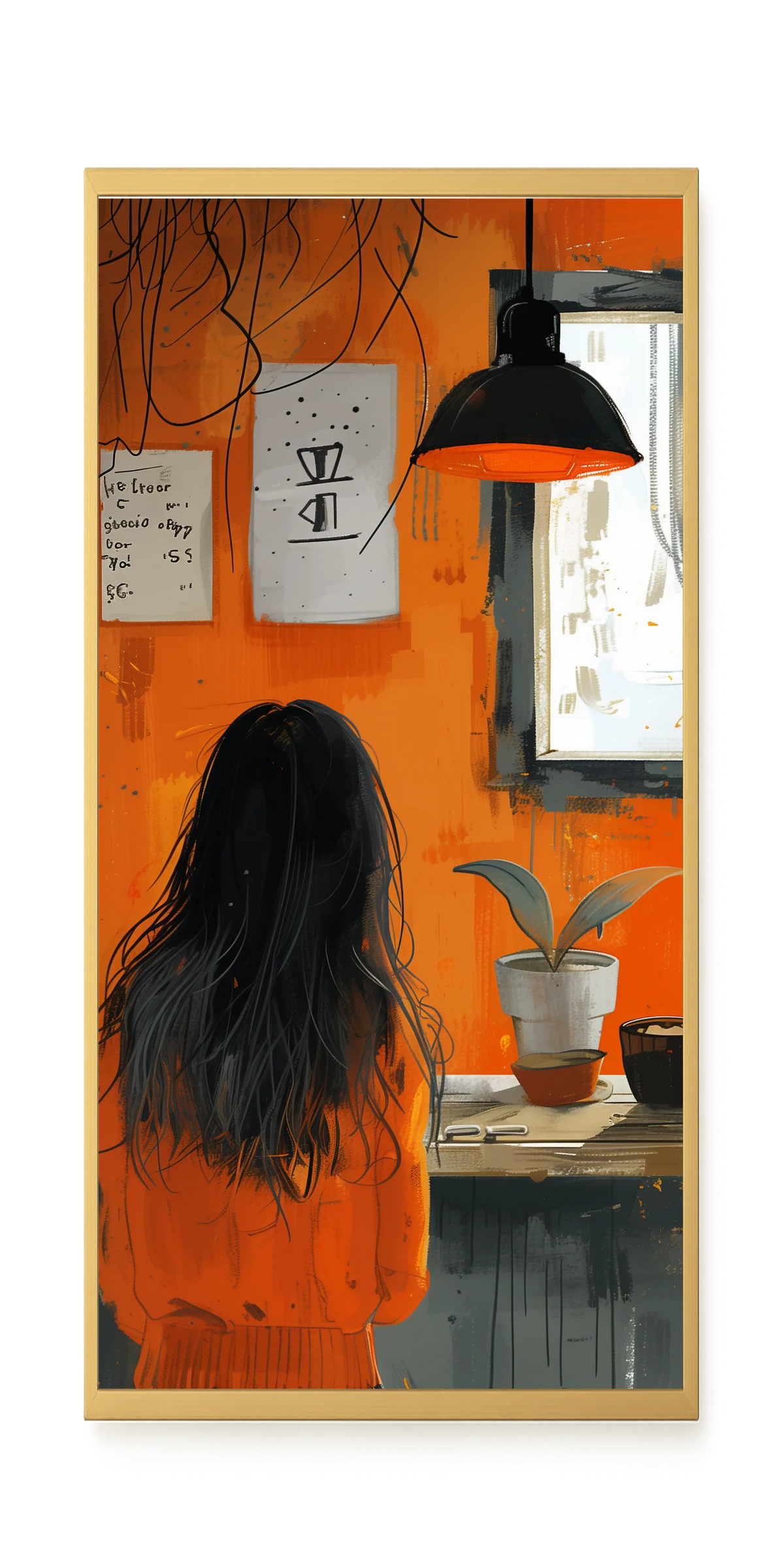 Orange Café Canvas Print