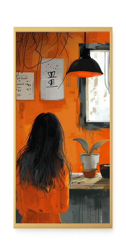 Orange Café Canvas Print
