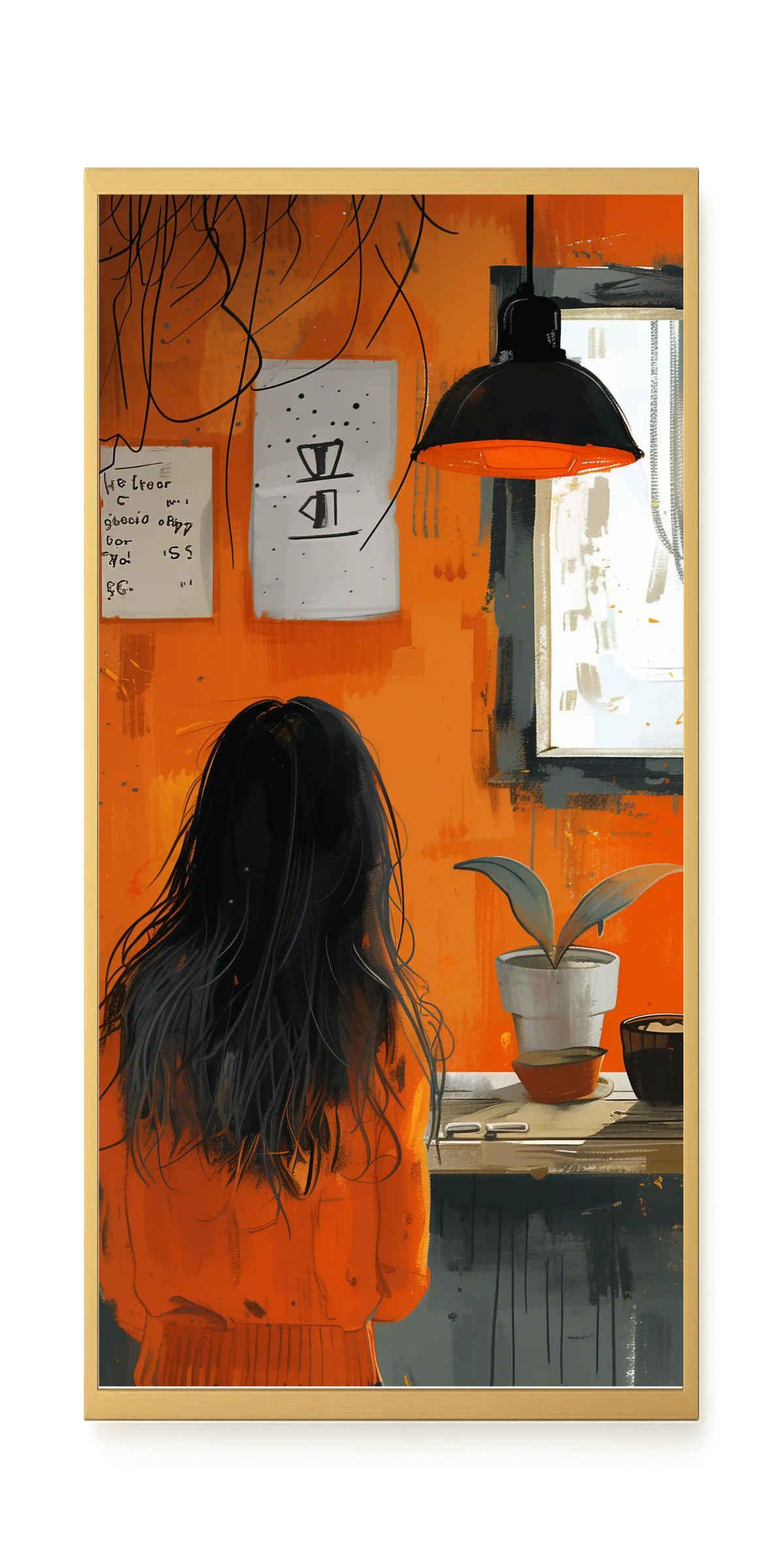 Orange Café Canvas Print