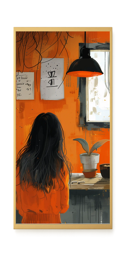 Orange Café Canvas Print