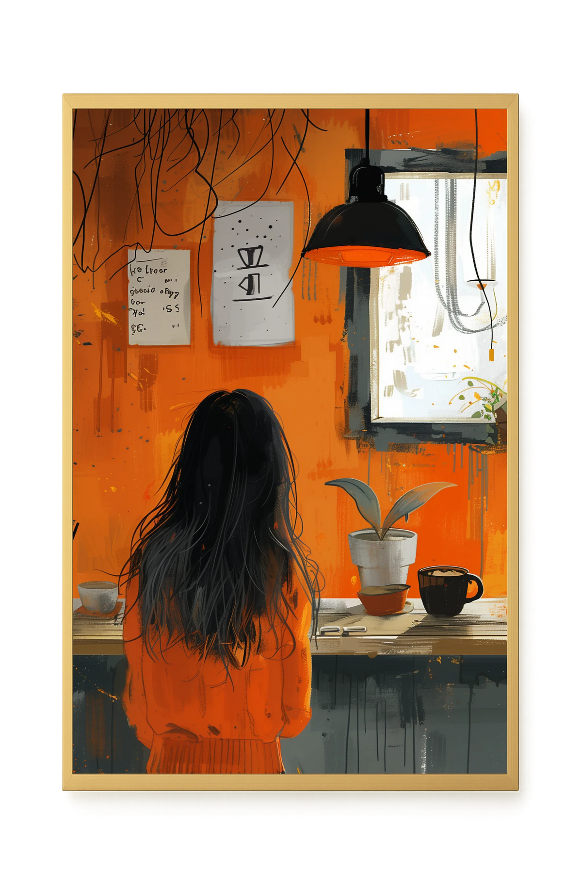 Orange Café Canvas Print