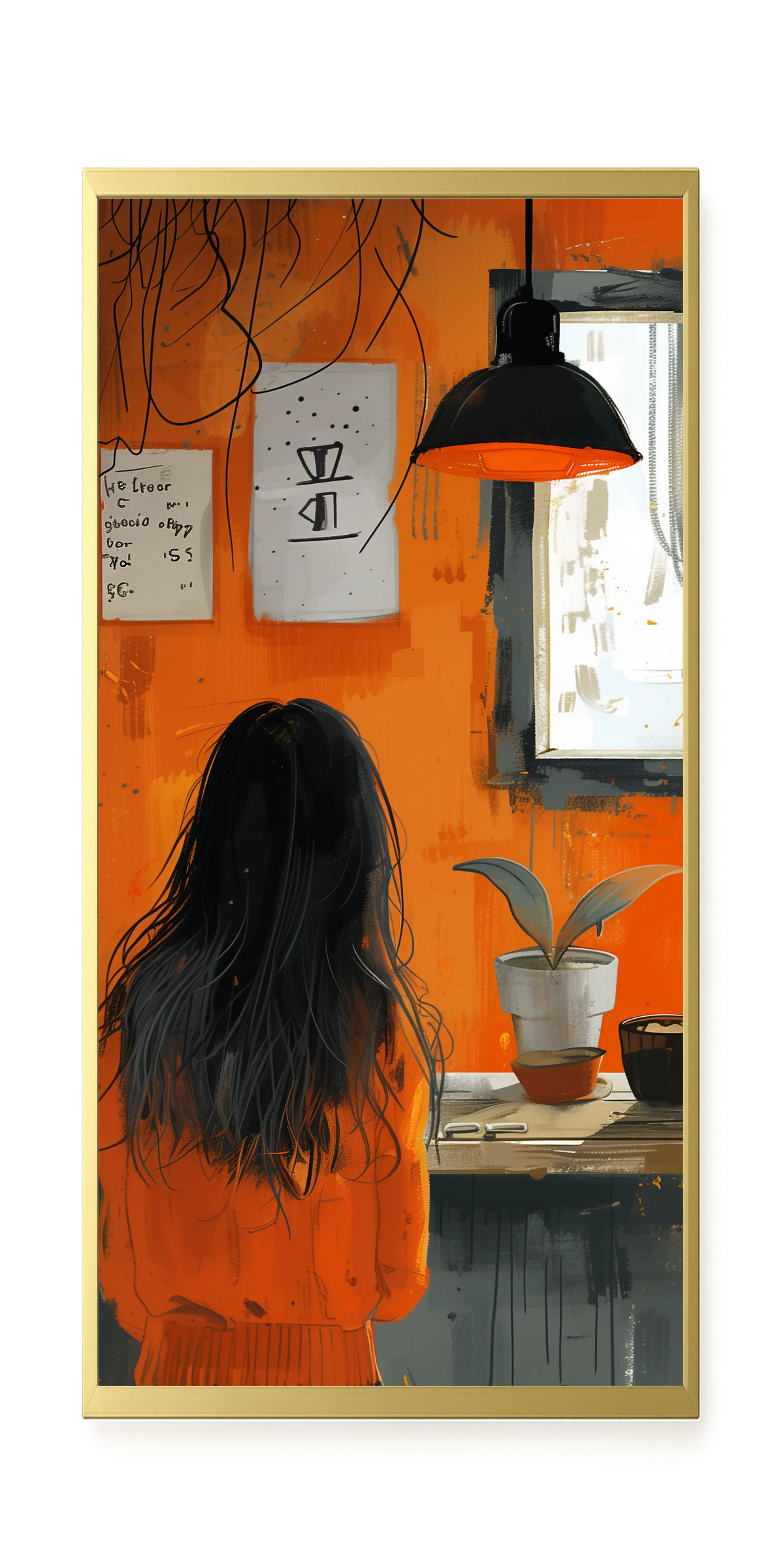 Orange Café Canvas Print