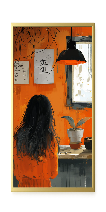 Orange Café Canvas Print