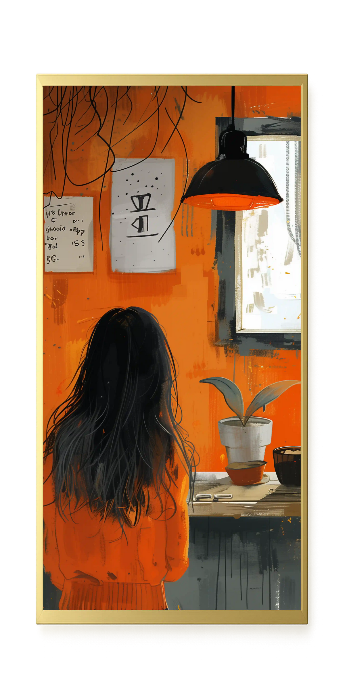 Orange Café Canvas Print