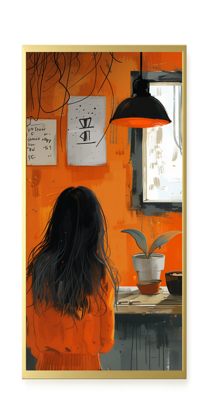 Orange Café Canvas Print