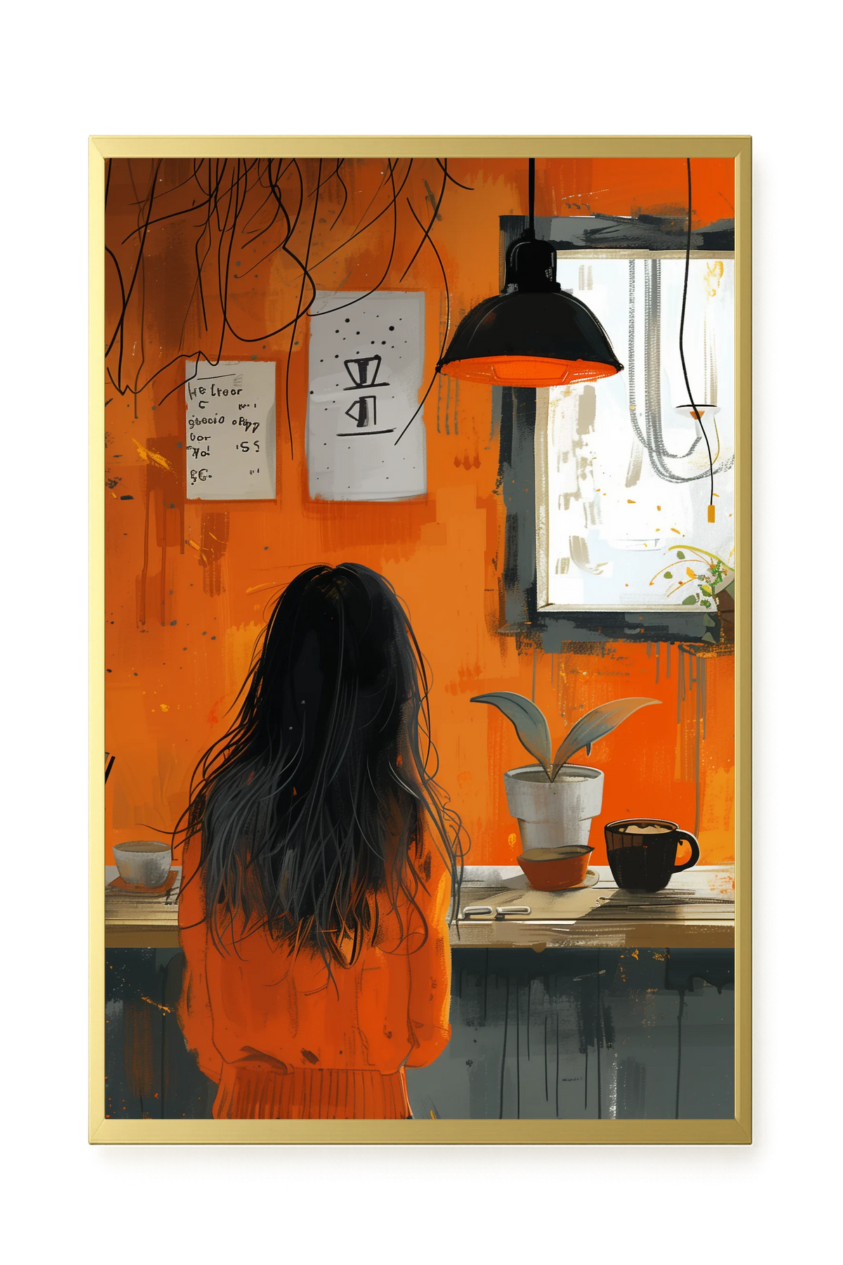 Orange Café Canvas Print