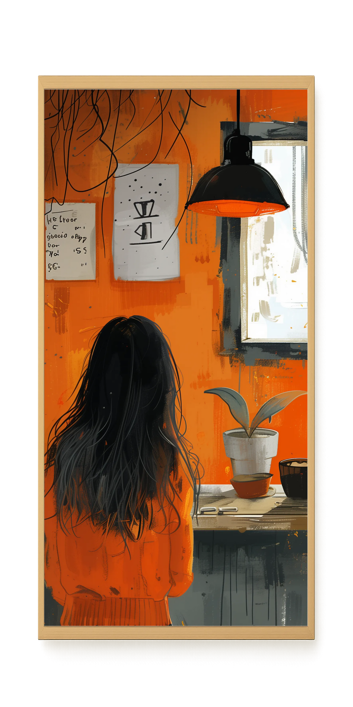 Orange Café Canvas Print