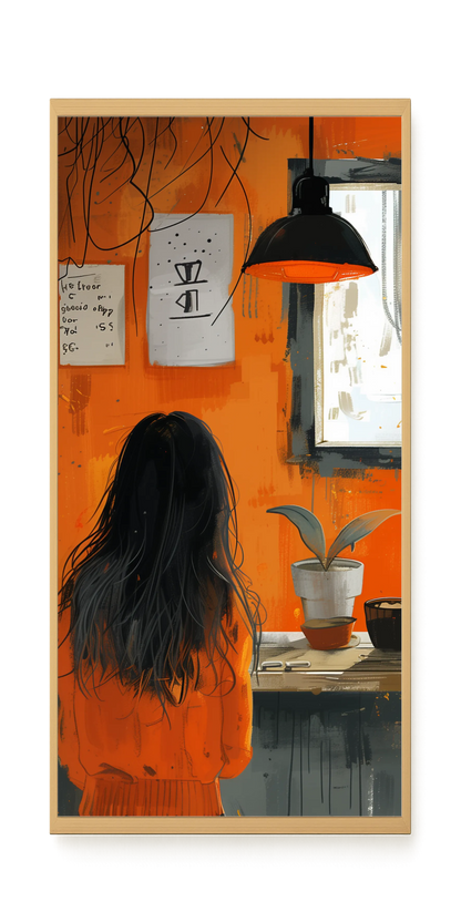Orange Café Canvas Print