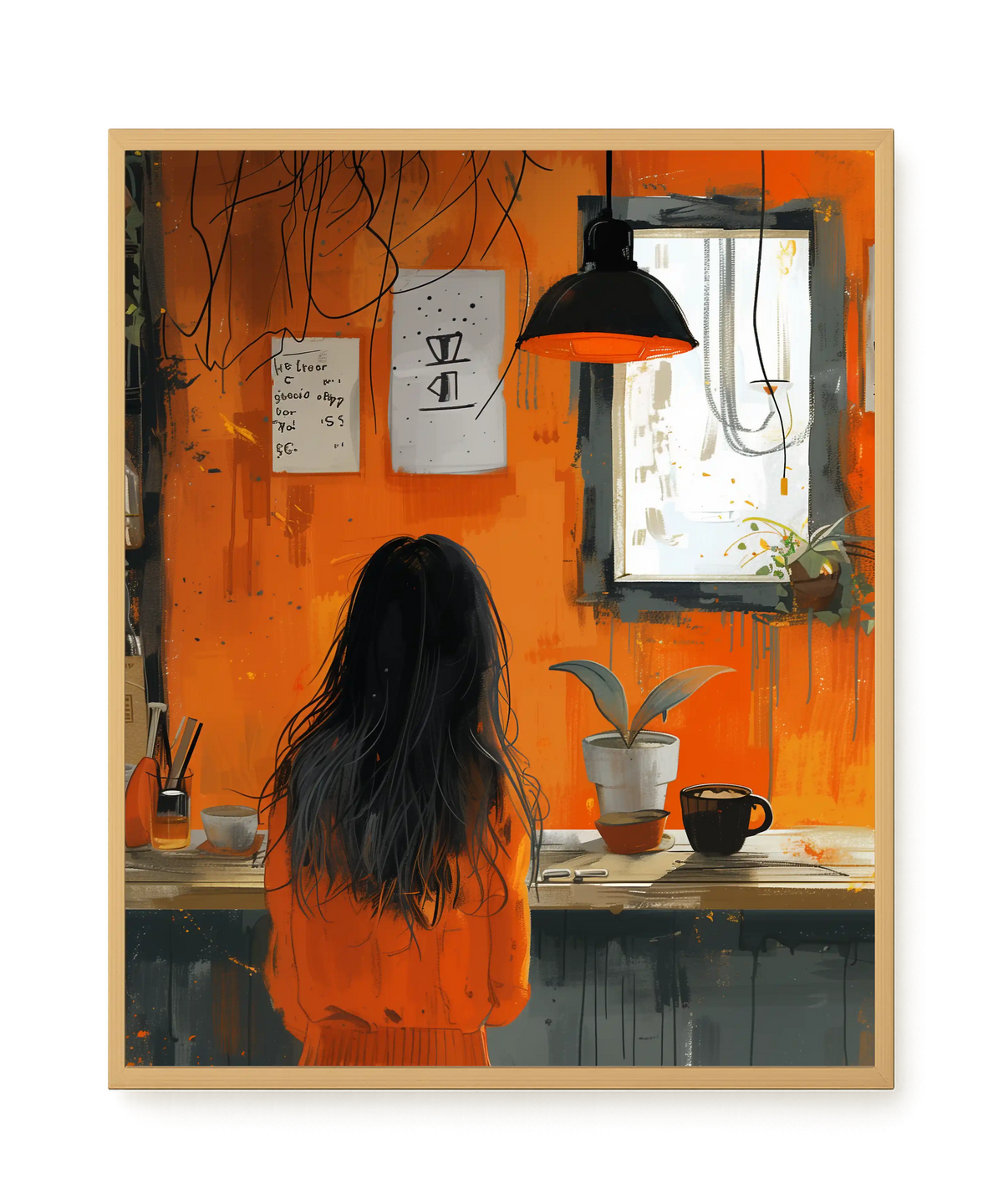 Orange Café Canvas Print