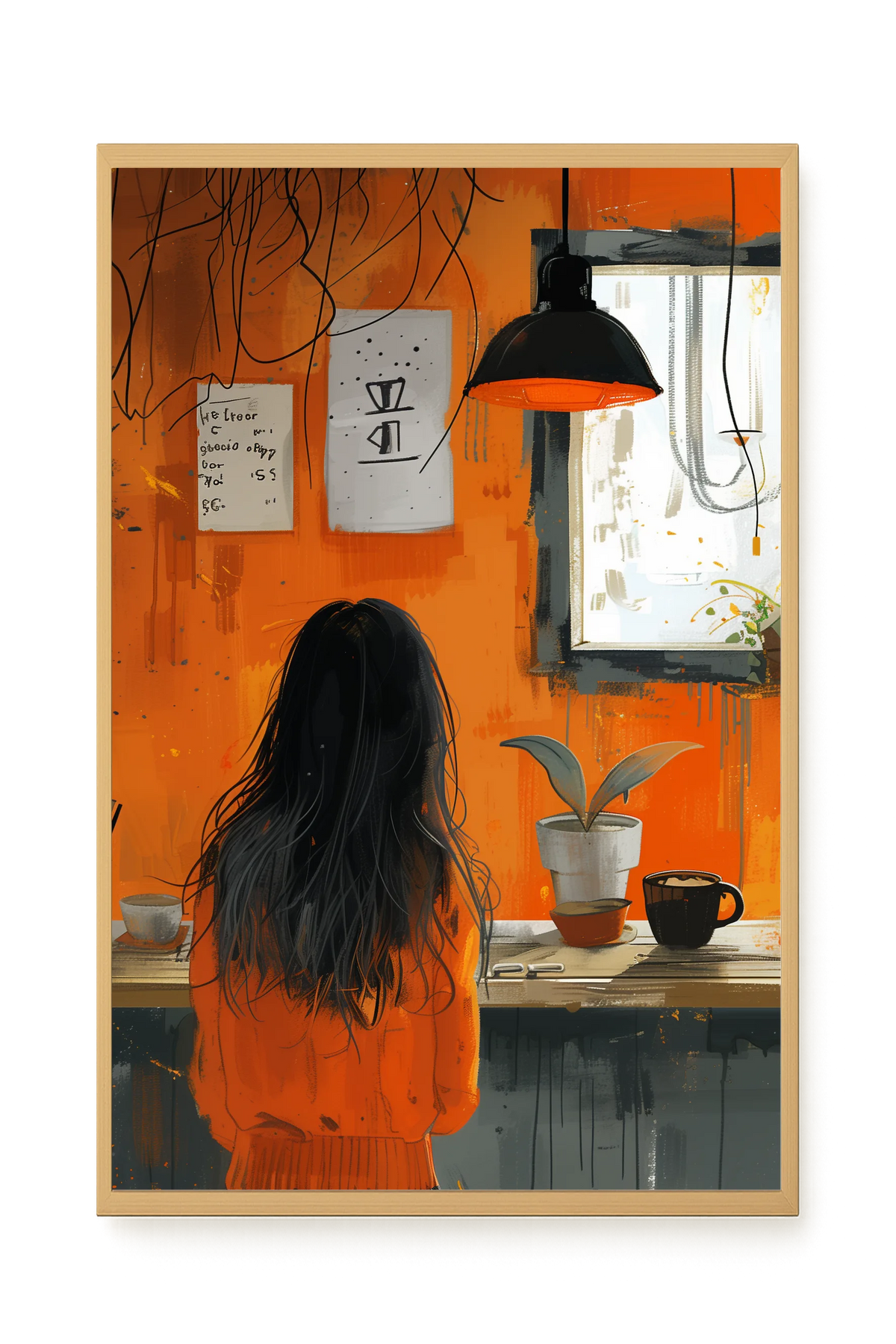 Orange Café Canvas Print
