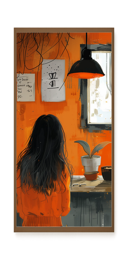 Orange Café Canvas Print