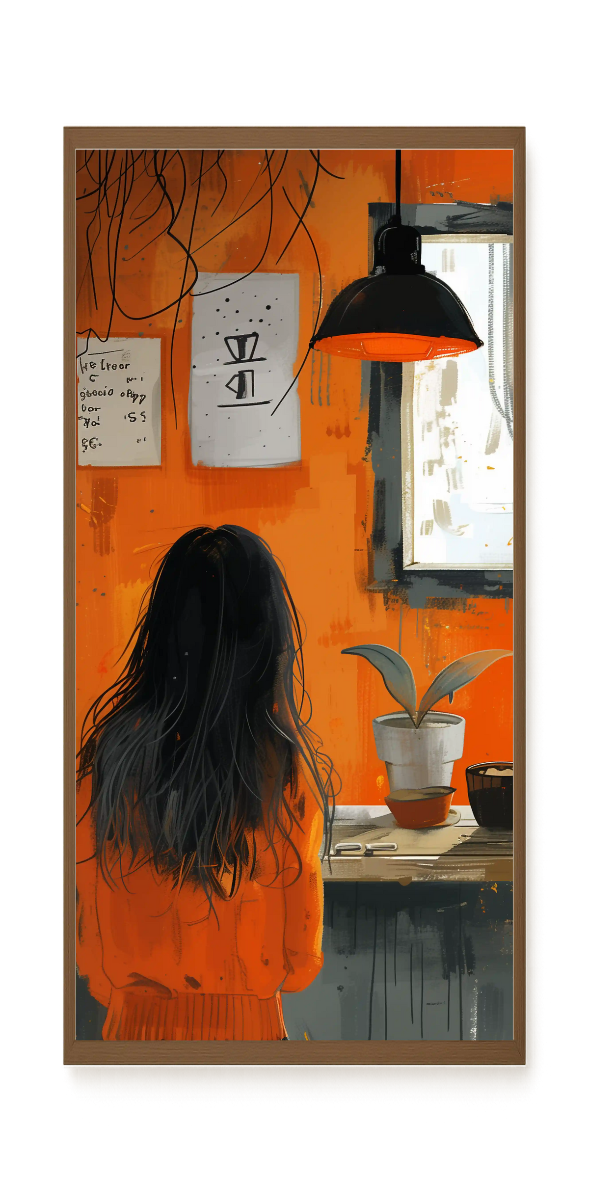 Orange Café Canvas Print