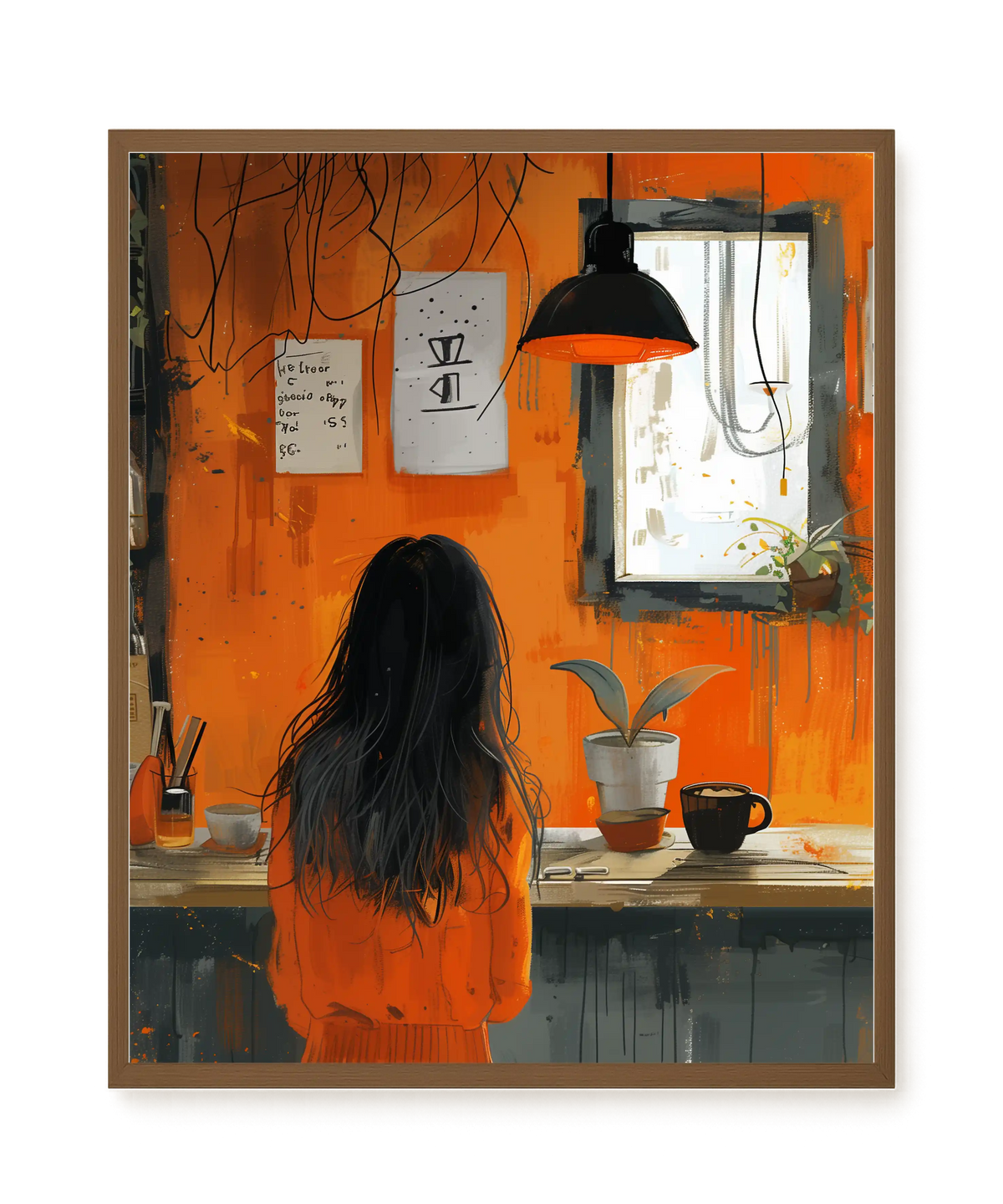 Orange Café Canvas Print